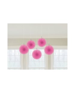 Rosetones de papel decorativos en rosa-15cm 