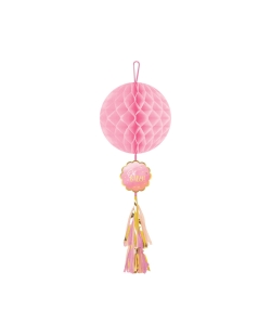 Decoracion Nido De Abeja Baby Girl 74cm  ***OFERTA DTO NO ACUMULABLE