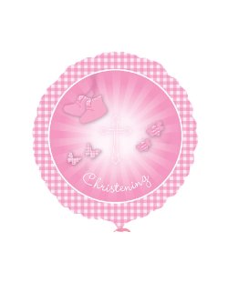 18/45cm CHRISTENING PINK BOOTIES