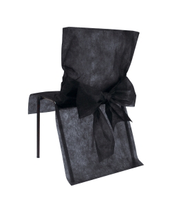 Funda Silla Lazo Negro 50X95cm Tejido No Tejido Poliester ***OFERTA DTO NO ACUMULABLE