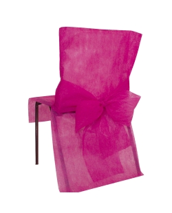 Funda Silla Lazo Fucsia 50X95cm Tejido No Tejido Poliester ***OFERTA DTO NO ACUMULABLE