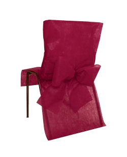 Funda Silla Lazo Burdeos 50X95cm Tejido No Tejido Poliester ***OFERTA DTO NO ACUMULABLE