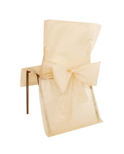 Funda Silla Lazo Marfil 50X95cm Tejido No Tejido Poliester ***OFERTA DTO NO ACUMULABLE