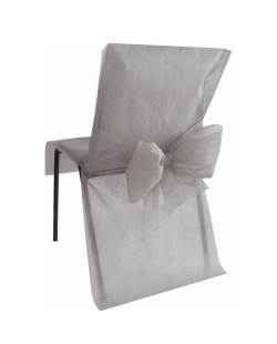 Funda Silla Lazo Gris 50X95cm Tejido No Tejido Poliester ***OFERTA DTO NO ACUMULABLE