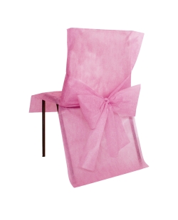 Funda Silla Lazo Rosa 50X95cm Tejido No Tejido Poliester ***OFERTA DTO NO ACUMULABLE