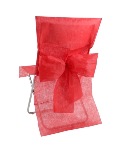 Funda Silla Lazo Rojo 50X95cm Tejido No Tejido Poliester ***OFERTA DTO NO ACUMULABLE