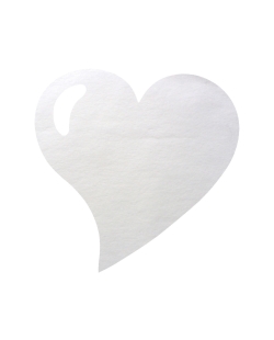 Bajoplato Corazon Blanco 38X38cm Tejido No Tejido Poliester ***OFERTA DTO NO ACUMULABLE