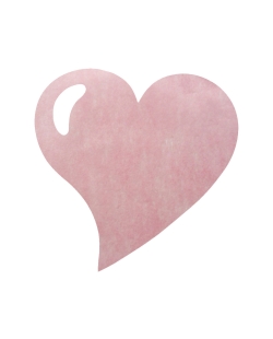 Bajoplato Corazon Rosa 38X38cm Tejido No Tejido Poliester ***OFERTA DTO NO ACUMULABLE