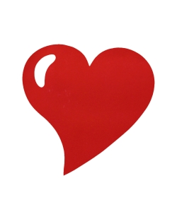 Bajoplato Corazon Rojo 38X38cm Tejido No Tejido Poliester ***OFERTA DTO NO ACUMULABLE