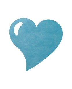 Bajoplato Corazon Turquesa 38X38cm Tejido No Tejido Poliester ***OFERTA DTO NO ACUMULABLE