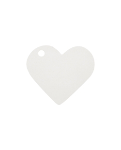 Etiqueta Corazon Blanco 4X4cm Carton ***OFERTA DTO NO ACUMULABLE