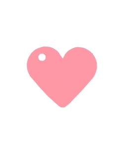 Etiqueta Corazon Rosa 4X4cm Carton ***OFERTA DTO NO ACUMULABLE