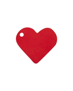 Etiqueta Corazon Rojo 4X4cm Carton ***OFERTA DTO NO ACUMULABLE