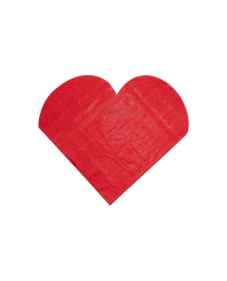 Servilletas Corazon Rojo 33X33cm Papel 3 Capas ***OFERTA DTO NO ACUMULABLE