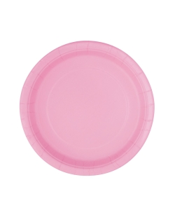 Platos 17,5cm Redondo Rosa Pastel Carton ***OFERTA DTO NO ACUMULABLE