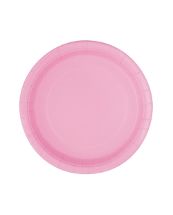 Platos 22,5cm Redondo Rosa Pastel Carton ***OFERTA DTO NO ACUMULABLE