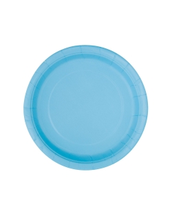 Platos 17,5cm Redondo Azul Pastel Carton ***OFERTA DTO NO ACUMULABLE