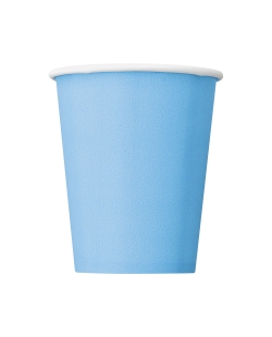 Vasos 266ml Azul Pastel Carton ***OFERTA DTO NO ACUMULABLE