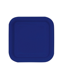 Platos 17,5cm Cuadrado Azul Marino Carton ***OFERTA DTO NO ACUMULABLE
