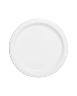 Platos 22,5cm Redondo Blanco Carton ***OFERTA DTO NO ACUMULABLE
