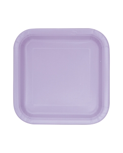 Platos 22,5cm Cuadrado Lila Carton ***OFERTA DTO NO ACUMULABLE