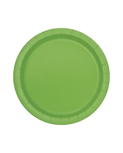 Platos 17,5cm Redondo Verde Lima Carton ***OFERTA DTO NO ACUMULABLE