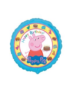 Globo Feliz Cumpleaños Peppa Pig - Aluminio 45cm