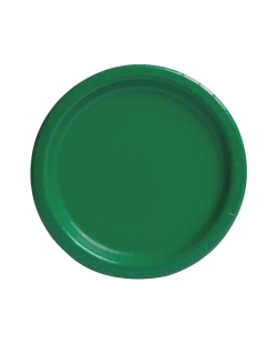 Platos 22,5cm Redondo Verde Esmeralda Carton ***OFERTA DTO NO ACUMULABLE