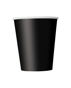 Vasos 266ml Negro Carton ***OFERTA DTO NO ACUMULABLE