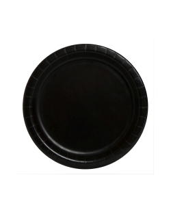 Platos 17,5cm Redondo Negro Carton ***OFERTA DTO NO ACUMULABLE