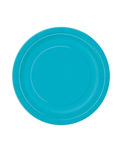 Platos 22,5cm Redondo Turquesa Carton ***OFERTA DTO NO ACUMULABLE