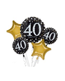 Boutquet de globos 40 Celebración Sparkling - Metalizado 71cm