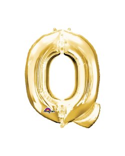 Globos Dorados Letra Q - metalizado 86cm (DTO. NO ACUMULABLE)