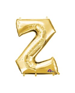 Globos Dorados Letra Z - metalizado 86cm (DTO. NO ACUMULABLE)