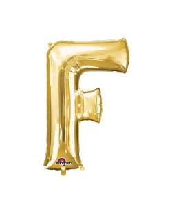 MINI AUTO-INFLABLE LETRA F ORO - Aluminio 40cm (DTO. NO ACUMULABLE)