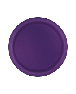 Platos 17,5cm Redondo Morado Oscuro Carton ***OFERTA DTO NO ACUMULABLE