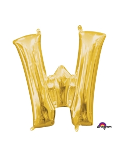 Mini Auto-Inflable Letra W Oro ***OFERTA DTO NO ACUMULABLE