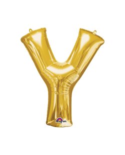 MINI AUTO-INFLABLE LETRA Y ORO - Aluminio 40cm (DTO. NO ACUMULABLE)