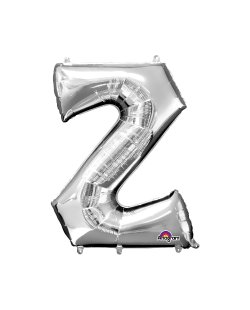 MINI AUTO-INFLABLE LETRA Z PLATA - Aluminio 40cm (DTO. NO ACUMULABLE)