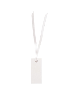 Marcasitios Etiqueta Blanco 3X7cm Carton Y Saten ***OFERTA DTO NO ACUMULABLE