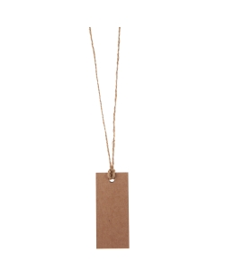 Marcasitios Etiqueta Kraft 3X7cm Carton Y Saten ***OFERTA DTO NO ACUMULABLE