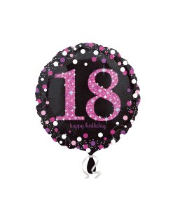 Globos de Cumpleaños Rosa ''18'' - Aluminio 18 pulgadas