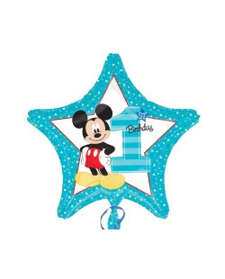 Globos Primero Cumpleaños Azul Metalizado - Aluminio 45cm