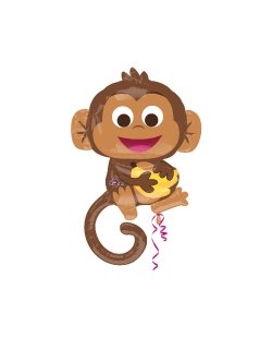 Globo Superforma Mono Felíz - Aluminio 36''