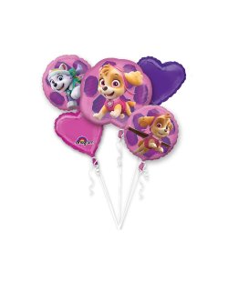 Ramo de Globos Patrulla Canina Rosa - Surtido Globos Metalizados
