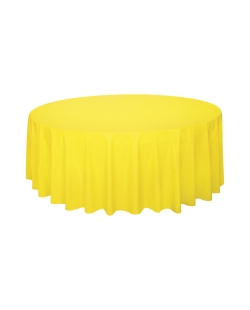 Mantel Plastico Redondo Amarillo 2,13M Pkg Peq. ***OFERTA DTO NO ACUMULABLE