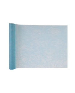 Camino Mesa Fanon Azul Pastel 30cm X 5m Tejido No Tejido Poliester ***OFERTA DTO NO ACUMULABLE