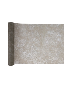 Camino Mesa Fanon Marron-Gris Topo 30cm X 5m Tejido No Tejido Poliester ***OFERTA DTO NO ACUMULABLE