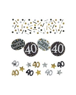 Confeti de chispas de celebracion para fiesta de 40 años - 34g 