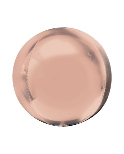 Globos Rosa Dorado Esfera - 40cm 